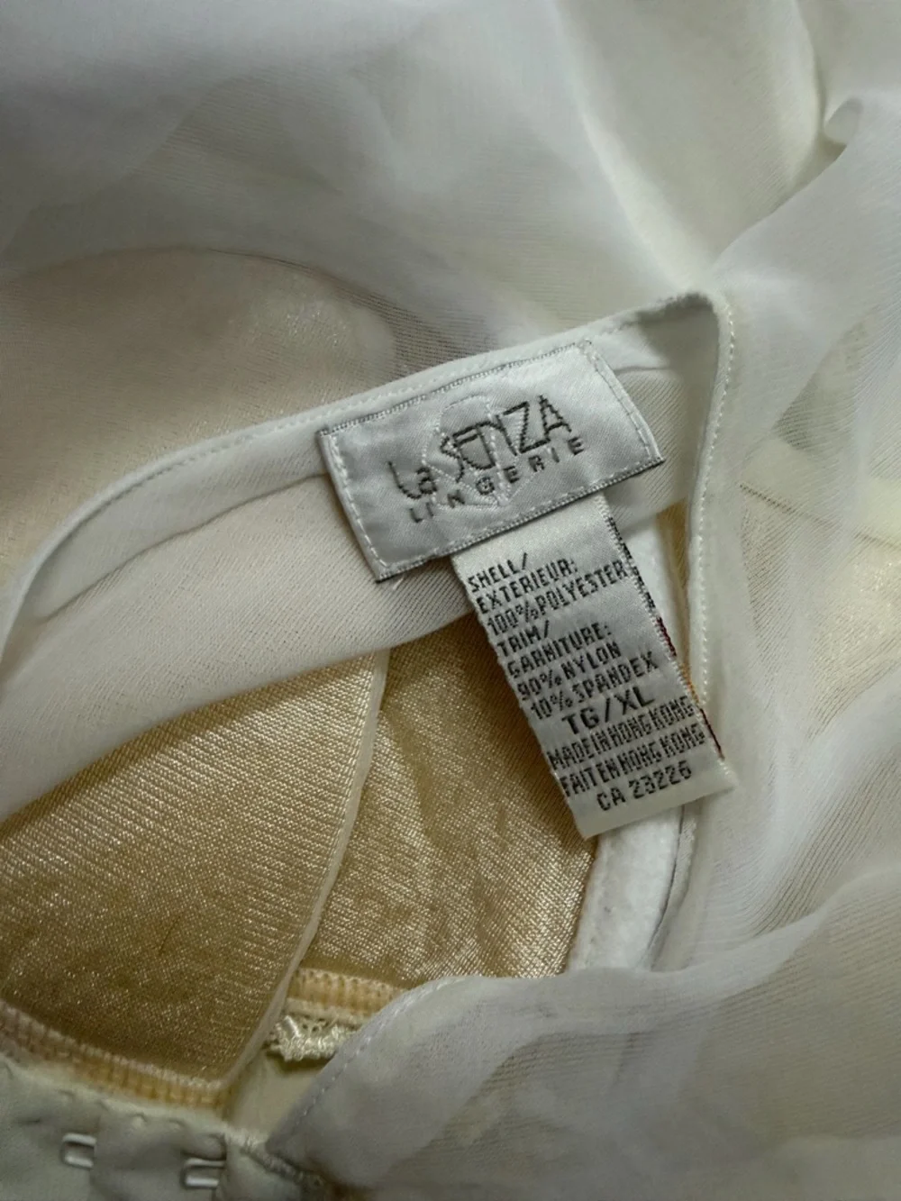 Vintage La SENZA - Y2K Sheer Lace Babydoll Slip - Picture 3 of 7